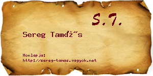 Sereg Tamás névjegykártya